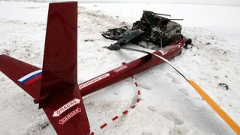 Rusya'da helikopter düştü