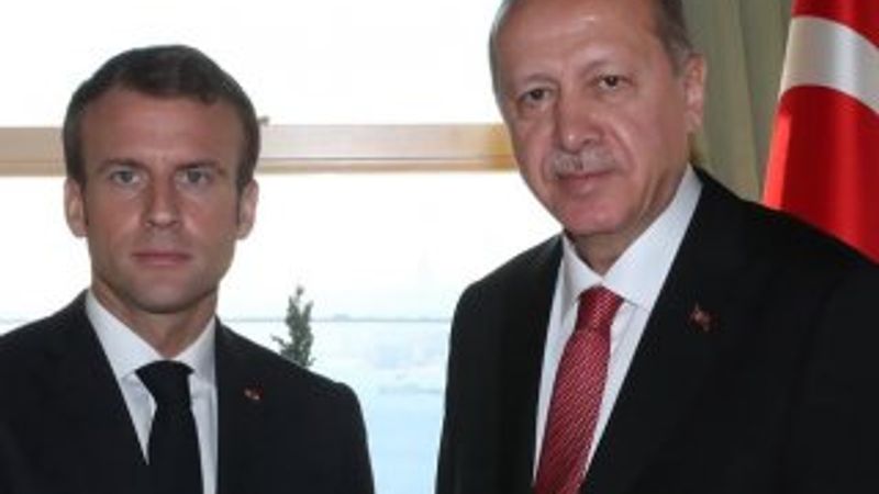 Erdoğan, Macron ile görüştü