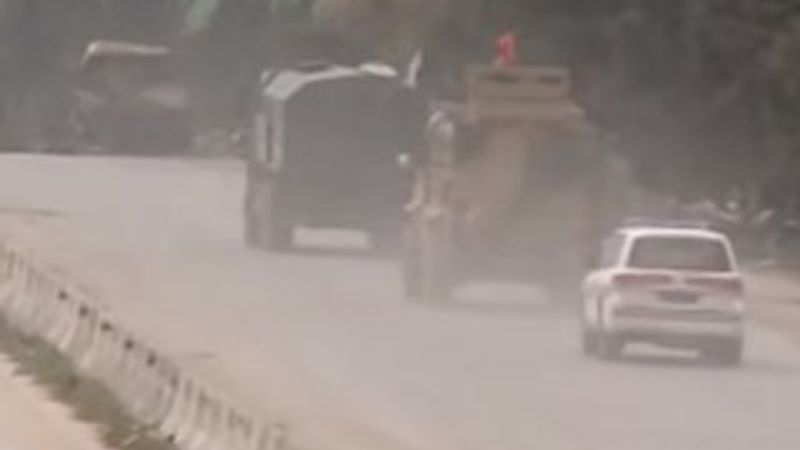 M4 karayolunda Rus-Türk askeri araçları görüldü