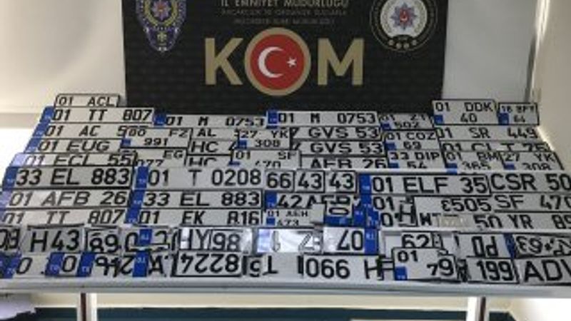 Adana'da 363 sahte plaka ele geçirildi