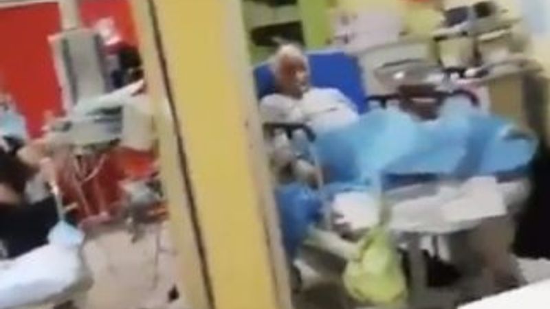 İtalya'dan gelen hastane içi görüntüler