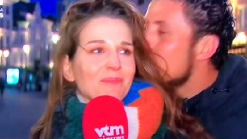 Canlı yayında tacize uğrayan Belçikalı muhabir