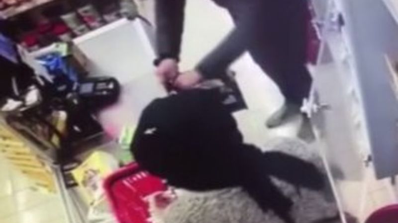 Maskeyle market soyan hırsız kamerada