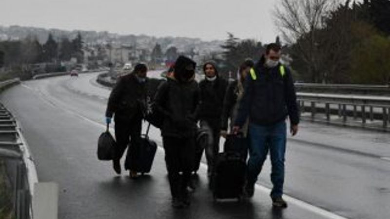 Tekirdağ'a yürüyerek girenler görüntülendi