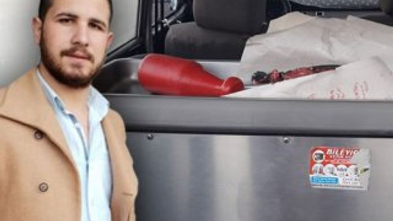 Elini kaptırdığı makine ile hastaneye götürüldü