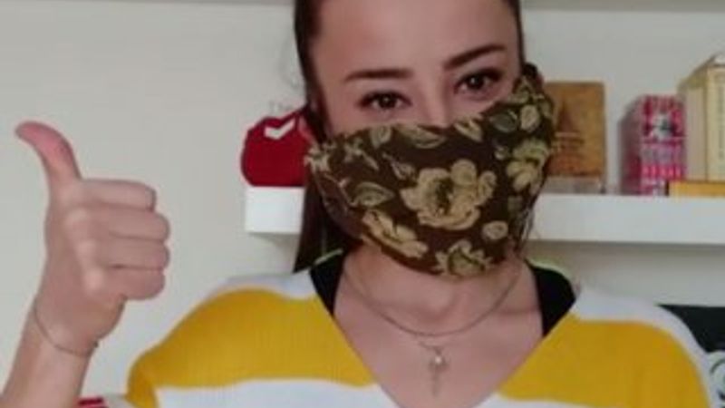 Fulardan 1 dakikada maske yapımı