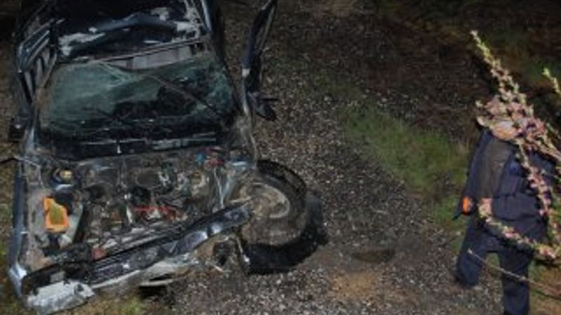 Tekirdağ'da hurdaya dönen araçtan sürücü sağ çıktı