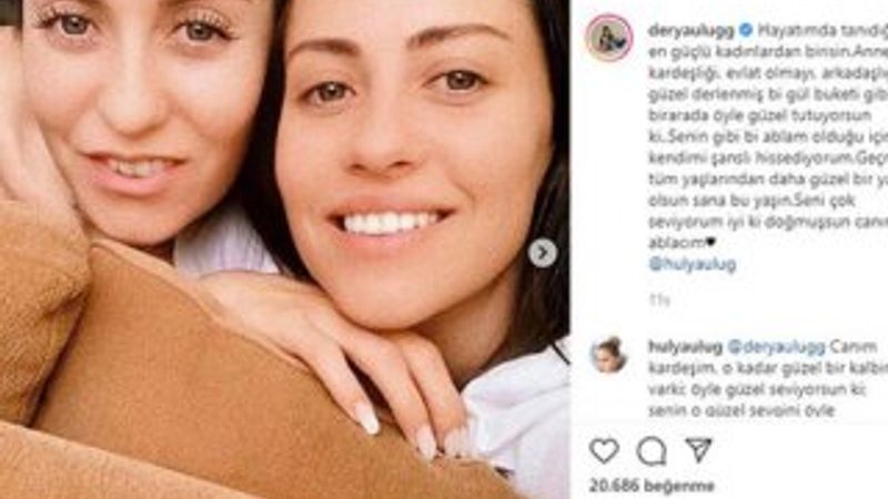 Derya Uluğ ile ablasının benzerliği şaşırttı
