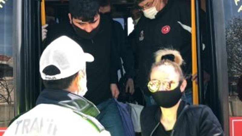 Tıka basa dolan minibüse ceza