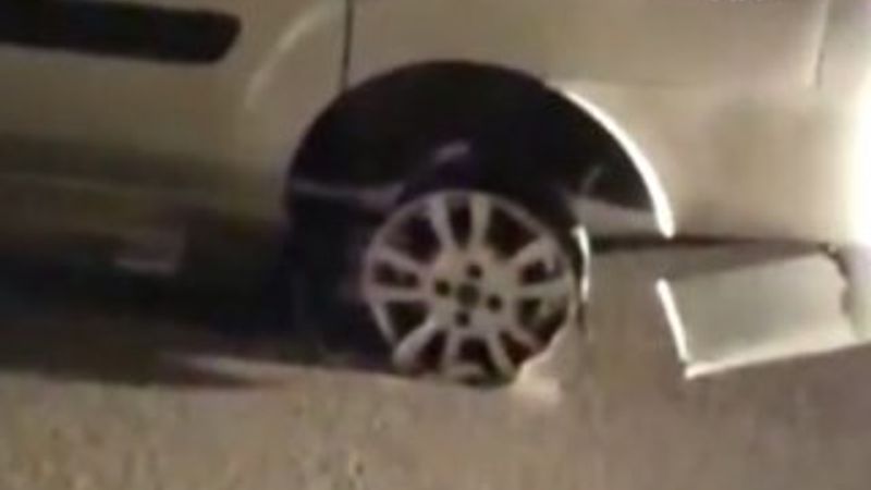 Arka lastikleri olmayan trafiğe çıktı