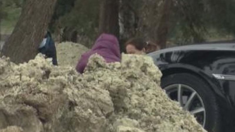 Ebru Şallı, oğlunun mezarında dua etti