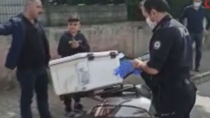 Sokakta çocuğu ile yakalandı