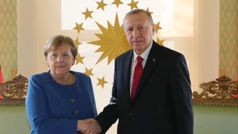 Cumhurbaşkanı Erdoğan, Merkel ile görüştü