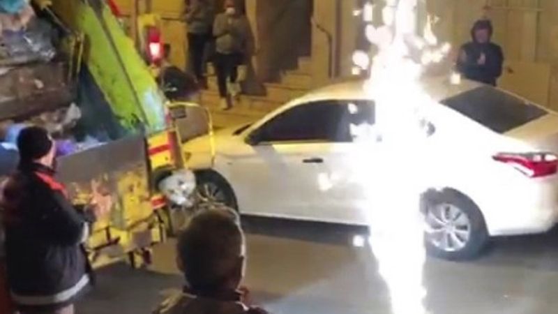 Vatandaşlar görevlileri alkışladı, yemek ikram etti