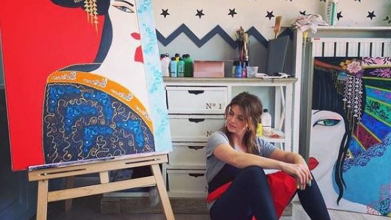 Pelin Karahan da resim çizmeye başladı