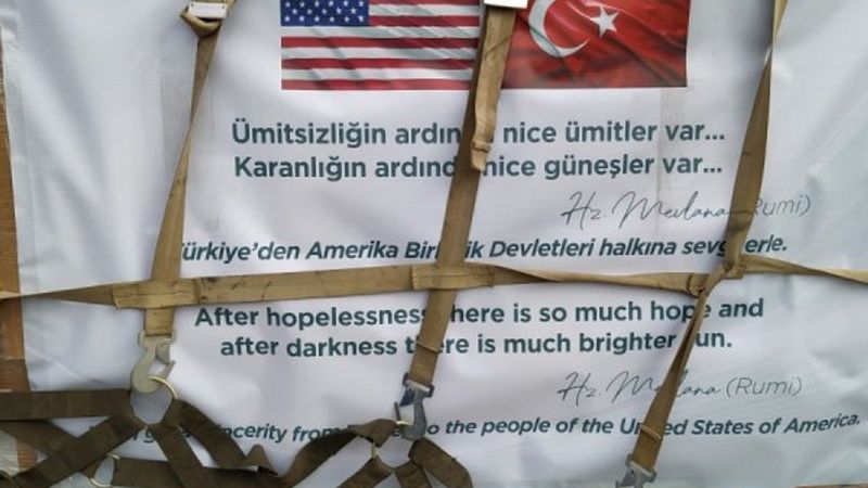 Türkiye'nin gönderdiği ikinci yardım uçağı ABD'ye ulaştı