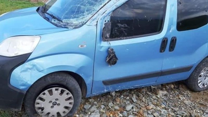 Yaptığı kazayı sosyal medyadan paylaştı