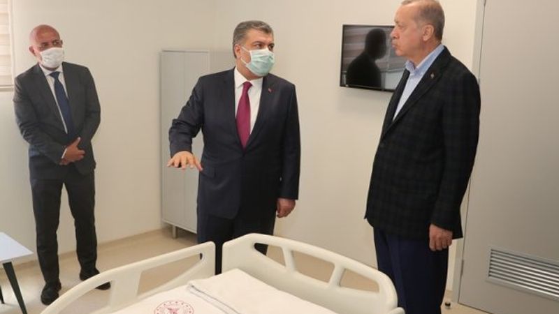 Erdoğan Sancaktepe'deki salgın hastanesini denetledi