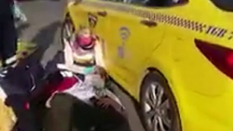 Tuzla'da kaza sonrası canlı yayın yaptı