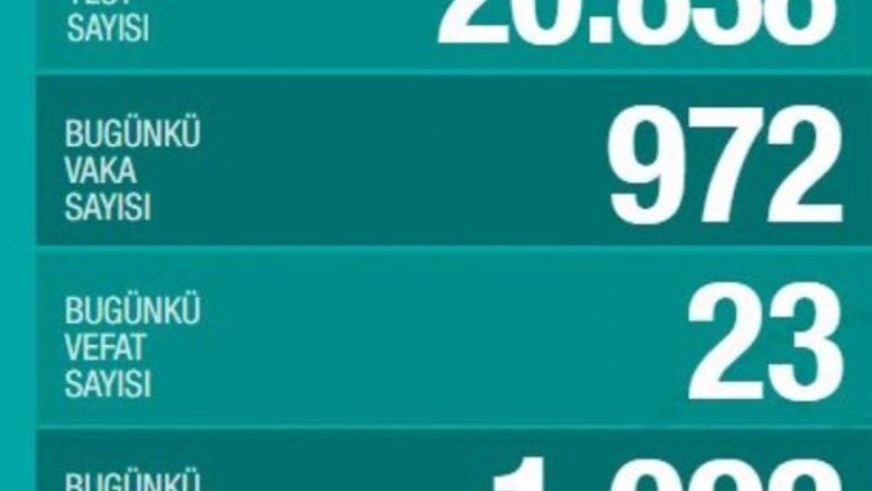 Türkiye'de korona salgınında günün tablosu