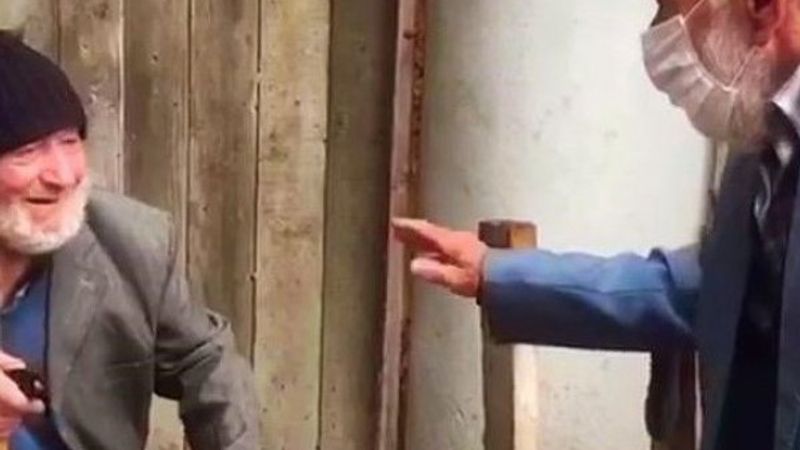 Korona izninde dostunu görmeye gitti