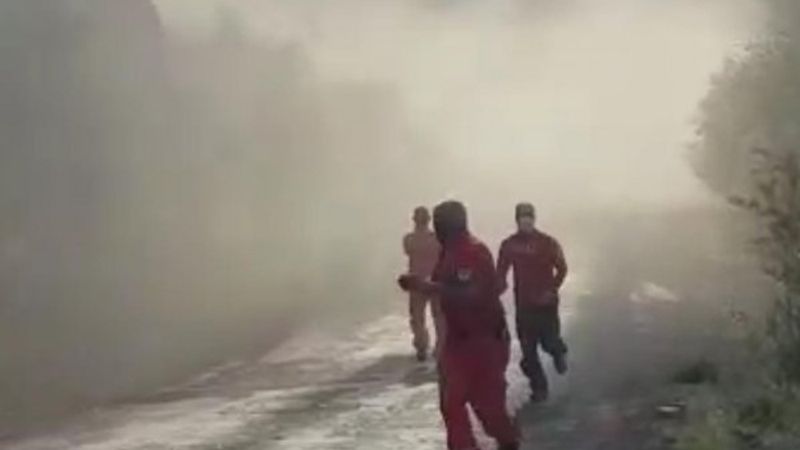 Bingöl’de deprem sonrası heyelan anı kamerada