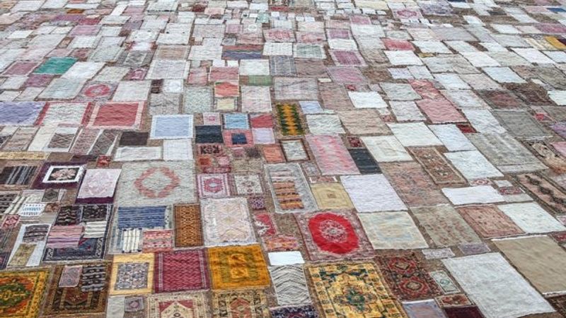 Antalya'da halı tarlalarının görsel şöleni