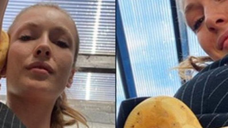 Yasemin Allen, pitonu vücudunda gezdirdi