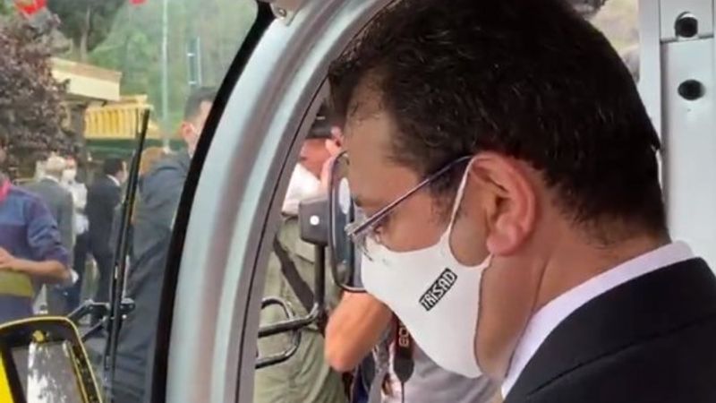 İmamoğlu'nun denediği araçta kalabalık krizi