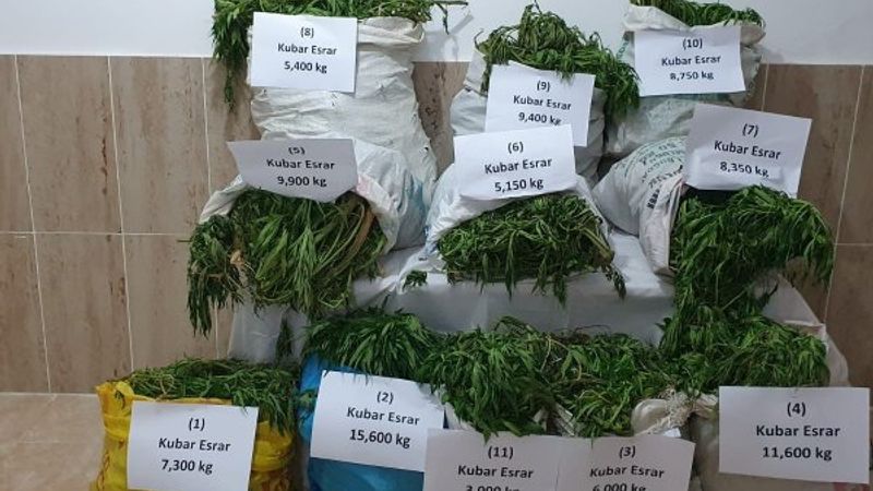 Konya'da 90 kilo kubar esrar ele geçirildi