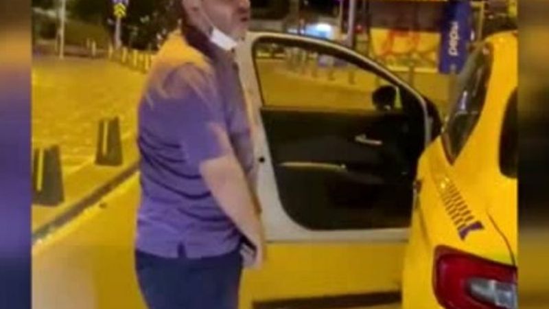 İstanbul'un göbeğinde taksici rezaleti böyle görüntülendi