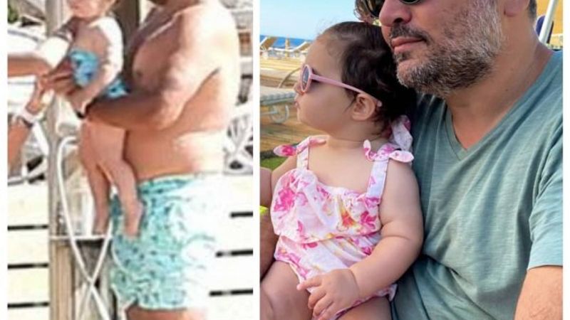 Ali Sunal, ailesiyle tatilde