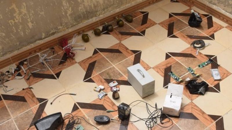 Telabyad'da teröristlere ait patlayıcı malzemeler bulundu