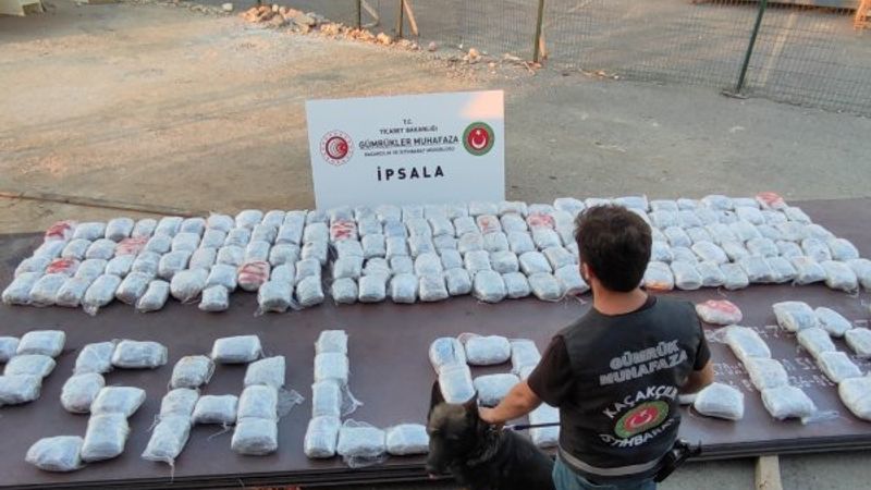 İpsala Gümrük Kapısı’nda 227 kilo uyuşturucu bulundu