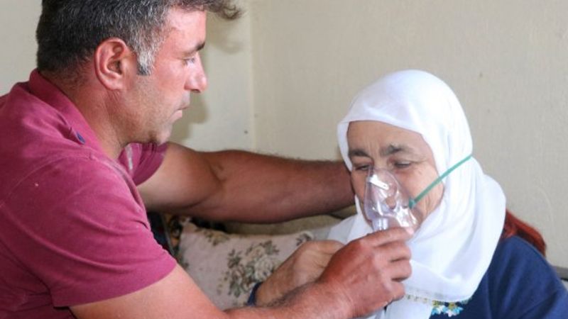 Yozgat'ta Koah hastasının hayatı, otomobil aküsüne bağlı