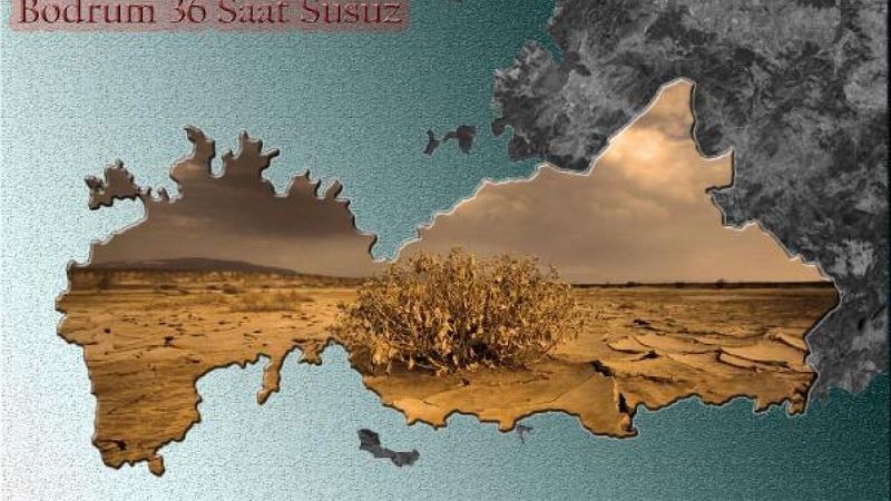 Bodrum’da su borusu patladı: 36 saat su yok