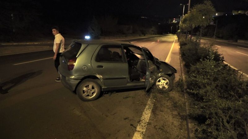 Karabük’te kız arkadaşıyla tartışıp, direksiyonu kırdı