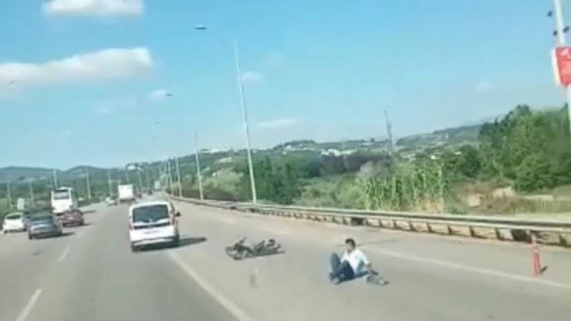 Bursa'da trafikte korku dolu anlar böyle görüntülendi