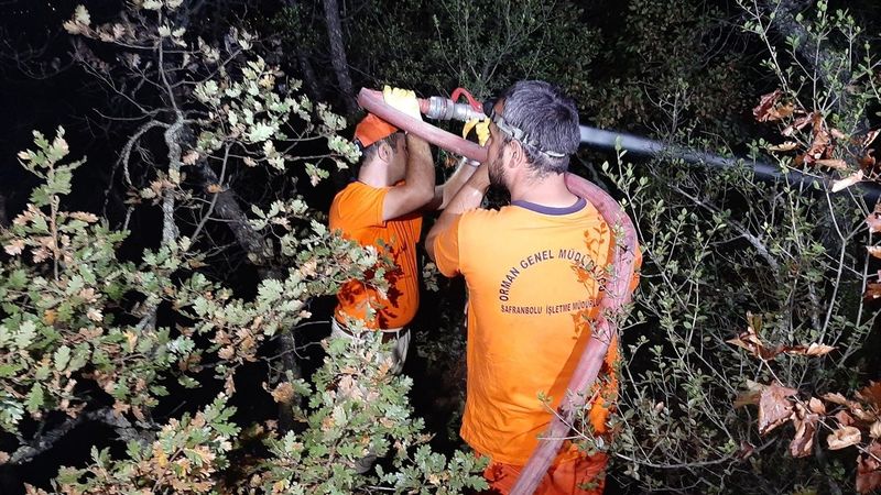Karabük'te ormanlık alanda çıkan yangın söndürüldü
