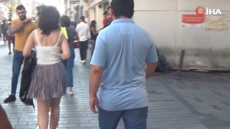 Taksim'de genç kadını takip ederek taciz eden kişi yakalandı