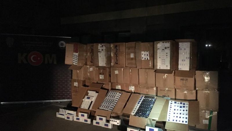 Kahramanmaraş'ta 30 bin paket kaçak sigara ele geçirildi
