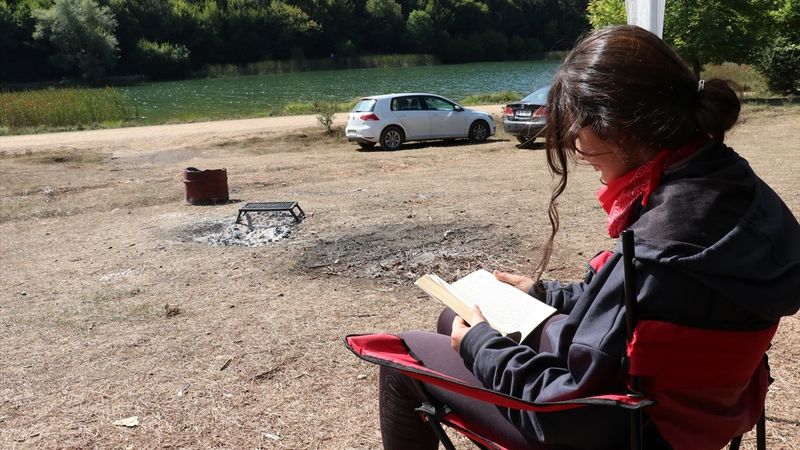 Düzce'de sosyal mesafeli doğa kampı