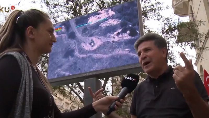 Azerbaycan sokaklarında Ermenistan'a yapılan operasyonlar yayınlanıyor