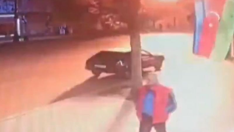 Ermenistan'ın Gence'ye düzenlediği füze saldırısının görüntüleri