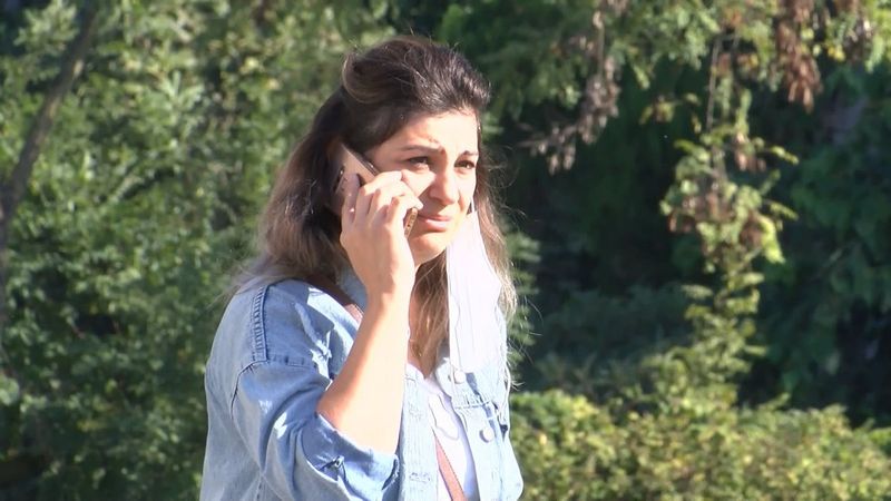 Kartal'da aracı yanan kadının gözyaşları