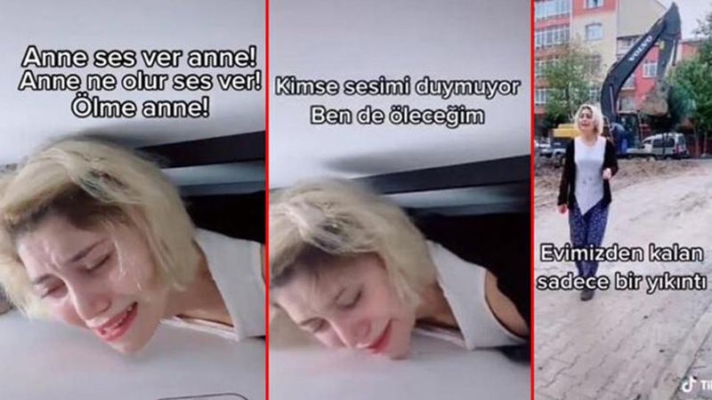 İzmir'deki depremle ilgili video çeken Tiktok fenomeni pes dedirtti