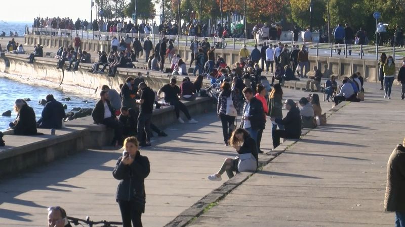 İstanbul'da Caddebostan Sahili'nde ürküten yoğunluk