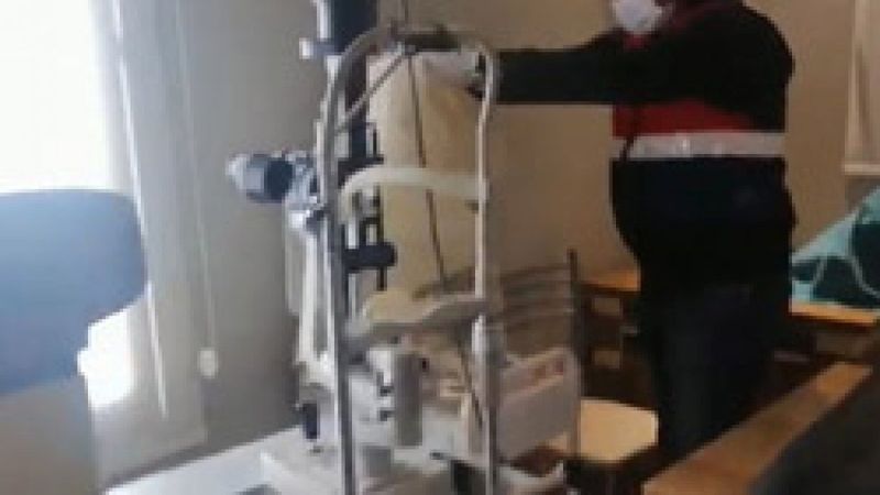 Mersin'de ruhsatsız göz polikliniğine baskın