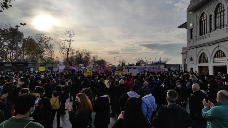 Kadıköy'de Boğaziçi Üniversitesi eylemi