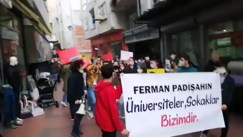 Artvin'de KTÜ öğrencilerinden Boğaziçili öğrencilere destek eylemi